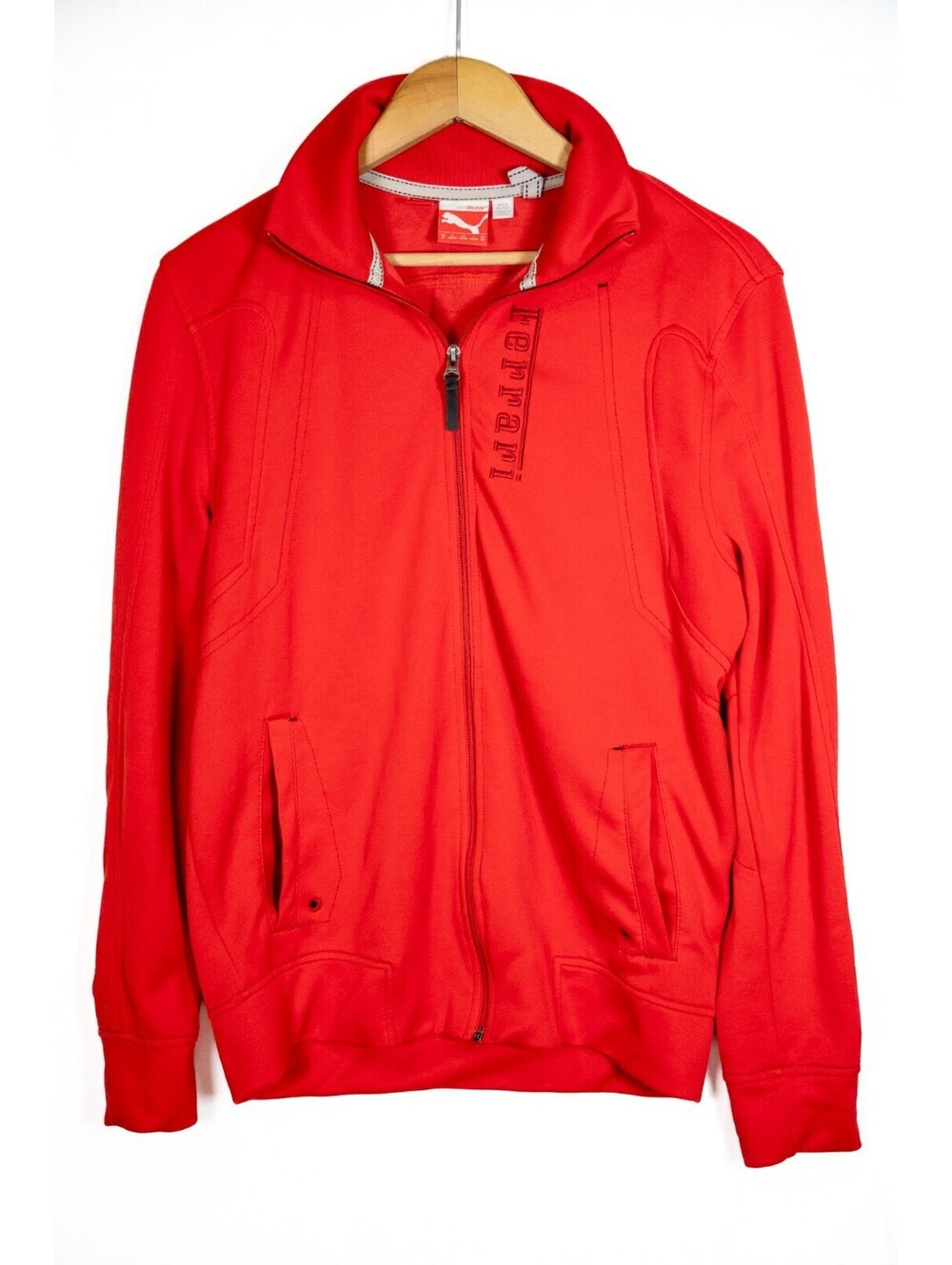 Puma X Ferrari Scuderia Red Full Zip Lightweight Track Jacket Mens Size M